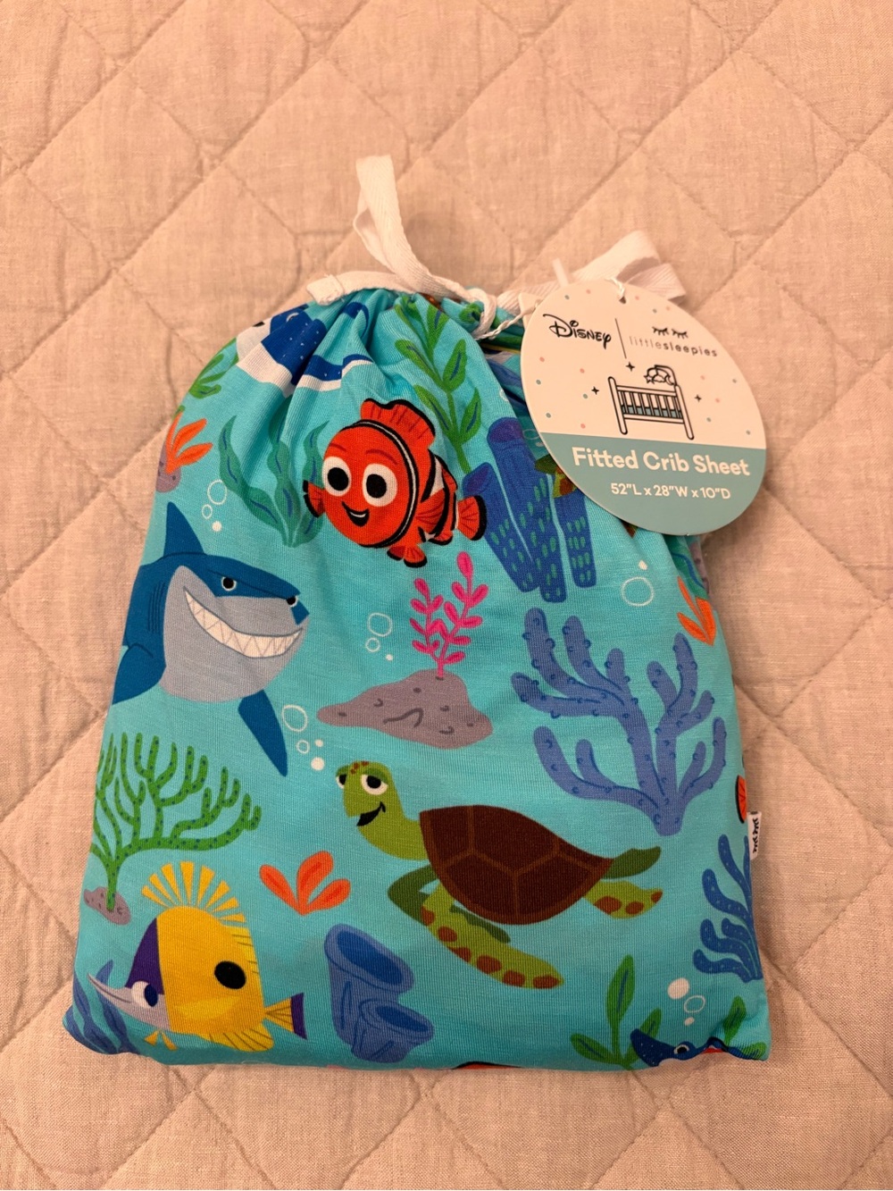NWT Little Sleepies Disney Nemo Crib Sheet